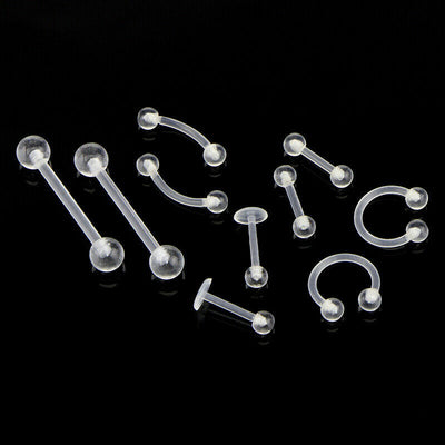 Set de 10 Piercings Acrílicos Invisibles - Multiuso para Ceja, Lengua, Labio y Nariz - Image 5