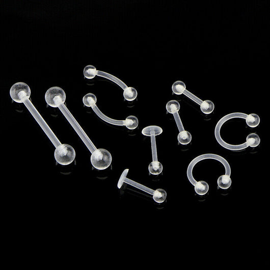 Set de 10 Piercings Acrílicos Invisibles - Multiuso para Ceja, Lengua, Labio y Nariz - Image 5