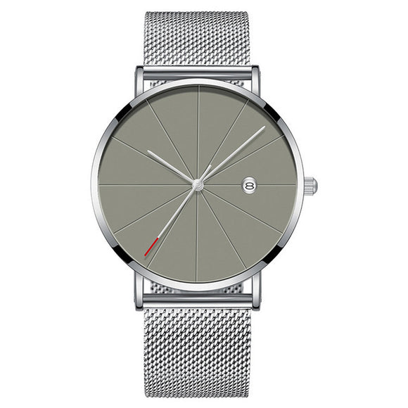 Reloj de Hombre con Calendario Acero Inoxidable Malla Metálica Cuarzo