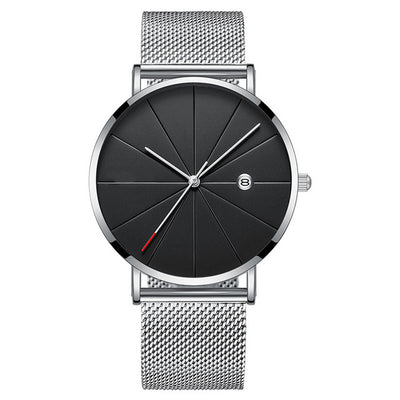 Reloj de Hombre con Calendario Acero Inoxidable Malla Metálica Cuarzo - Image 3