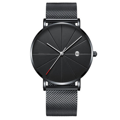 Reloj de Hombre con Calendario Acero Inoxidable Malla Metálica Cuarzo - Image 6