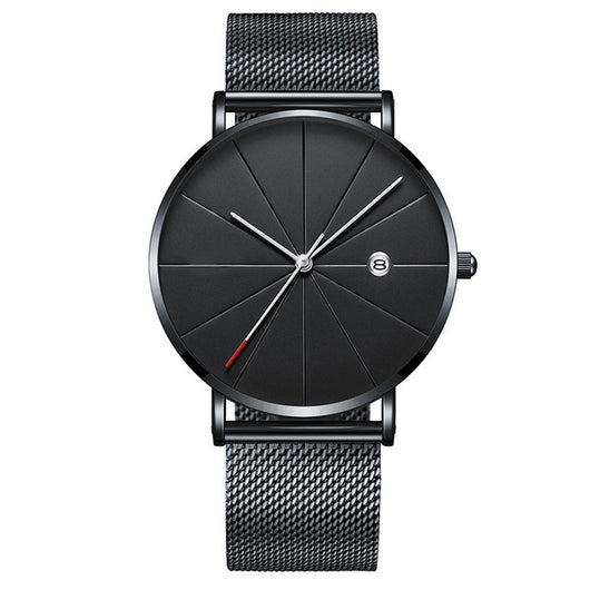 Reloj de Hombre con Calendario Acero Inoxidable Malla Metálica Cuarzo - Image 6