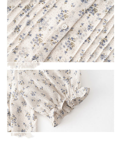 Blusa Chifón Floral Manga Corta Estilo Coreano Dulce y Elegante para Mujer Verano - Image 19