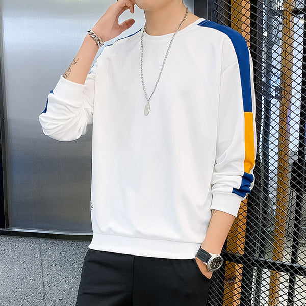 Sudadera Cuello Redondo Ajustada Manga Larga para Hombre