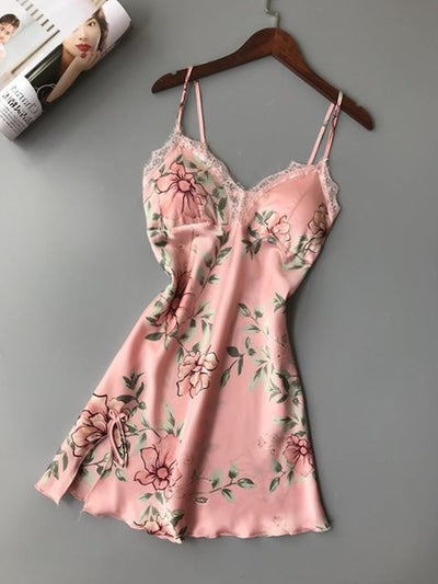 Camisón de Seda y Encaje para Dormir - Lencería Elegante para Mujer - Image 6