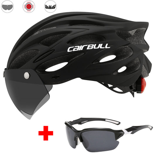 Casco de Ciclismo de Montaña con Visera, Lente Integrada y Luz Trasera - Image 6