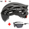Capacete de Ciclismo de Montanha com Viseira, Lente Integrada e Luz Traseira