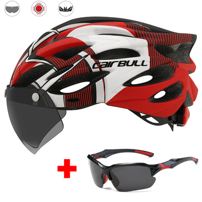 Casco de Ciclismo de Montaña con Visera, Lente Integrada y Luz Trasera - Image 3