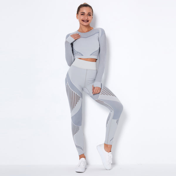 Conjunto de Yoga Absorbente sin Costuras con Manga Larga - Image 29