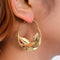 Aretes de Flores Metálicas Irregulares - Diseño Artesanal