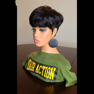 Peluca Bob Corta Liso Europeo Americano - Cabello Sintético Premium - Image 3