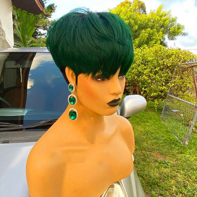 Peluca Bob Corta Liso Europeo Americano - Cabello Sintético Premium - Image 4