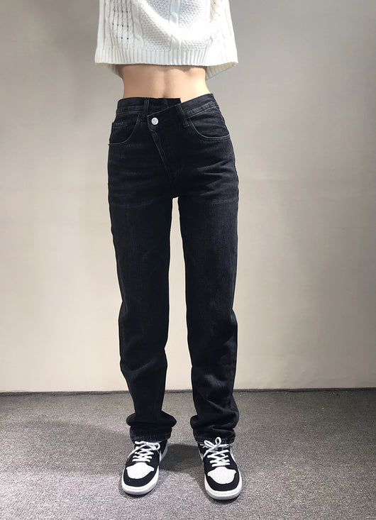 Pantalón Ancho Recto de Cintura Cruzada - Diseño Europeo Versátil - Image 11