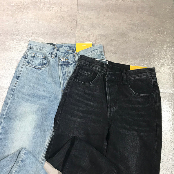 Pantalón Ancho Recto de Cintura Cruzada - Diseño Europeo Versátil