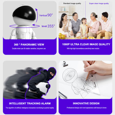 Cámara de Vigilancia WiFi Inteligente con Visión Nocturna para Hogar, Bebé y Mascotas - Image 13