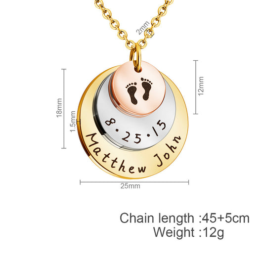 Collar Conmemorativo Personalizado con Huella de Mano y Pie - Image 6