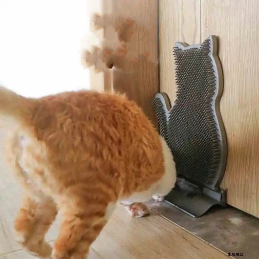 Cepillo Masajeador Autoaseo para Gatos con Catnip - Rascador de Pared - Image 2