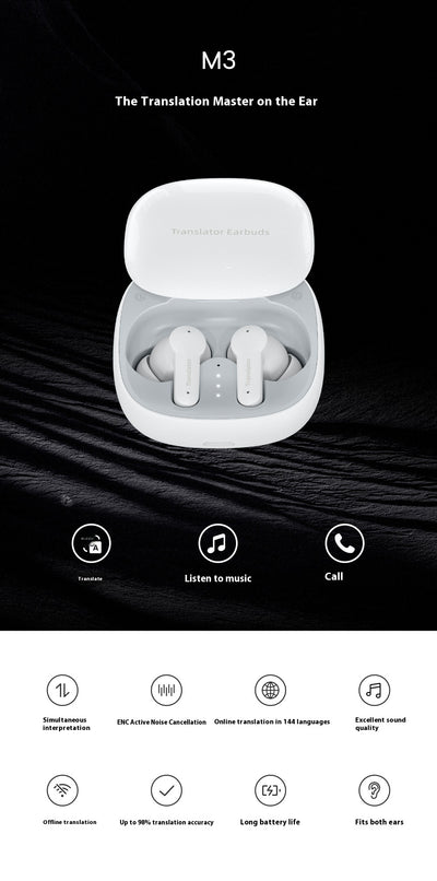 Auriculares Traductores Inteligentes M3 Bluetooth - 144 Idiomas - Image 7