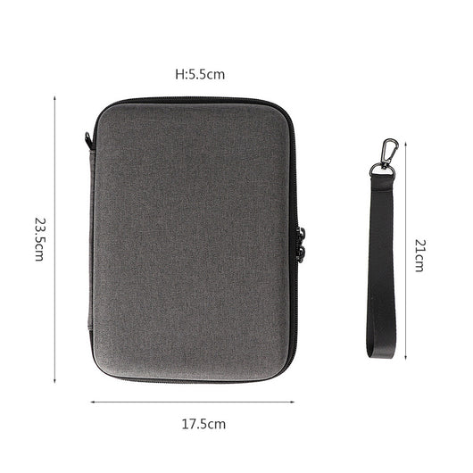 Dark gray rectangular sports camera bag with a black zipper and two pulls, designed for outdoor camera accessories. - Image 3