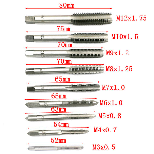 Juego de Machos y Terrajas Métricos Profesionales con Llave - Image 9