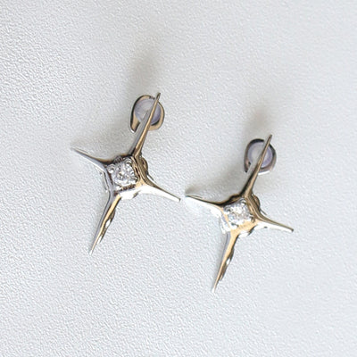 Pendientes de Cruz con Brillantes, Diseño Sencillo y Elegante - Image 5