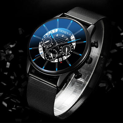 Reloj de Negocios para Hombre con Correa de Malla y Calendario - Image 12