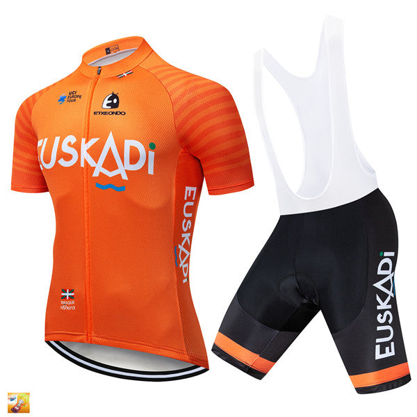 Jersey de Ciclismo 12D Naranja Manga Corta - Traje Deportivo de Verano