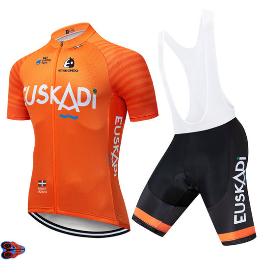 Jersey de Ciclismo 12D Naranja Manga Corta - Traje Deportivo de Verano