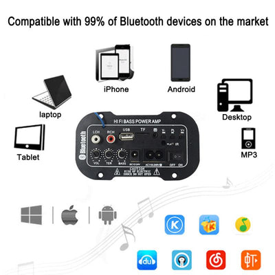 Amplificador Subwoofer de Alta Potencia con Bluetooth Integrado - Image 2