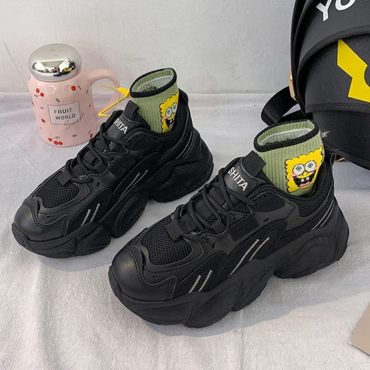 Zapatillas Deportivas Primavera con Altura Aumentada para Jóvenes Mujeres - Image 4