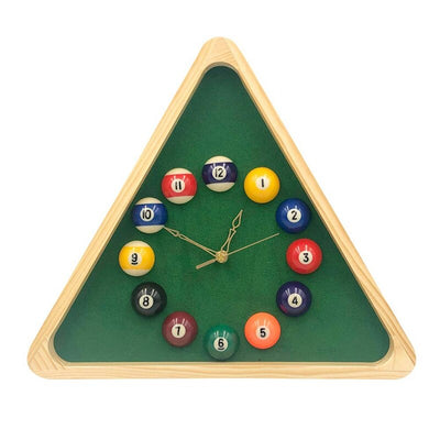 Reloj de Pared Diseño Billar con Marco de Madera Maciza