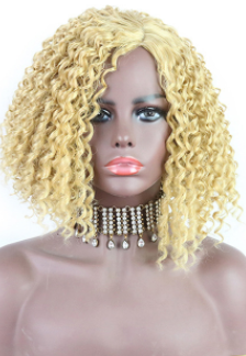 Peluca de Rizos Africanos para Cabello Corto - Malla Interior Rosa Adultas y Mayores - Image 8