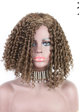 Peluca de Rizos Africanos para Cabello Corto - Malla Interior Rosa Adultas y Mayores - Image 6