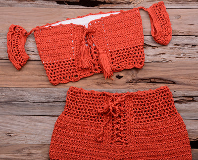 Bikini Tejido Bohemio Multicolor - Traje de Baño Crochet Estilo Europeo - Image 20