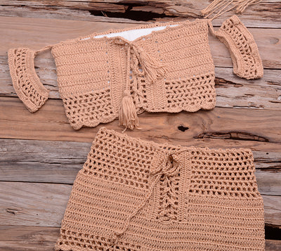 Bikini Tejido Bohemio Multicolor - Traje de Baño Crochet Estilo Europeo - Image 27