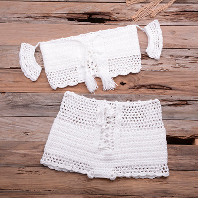 Bikini Tejido Bohemio Multicolor - Traje de Baño Crochet Estilo Europeo - Image 6