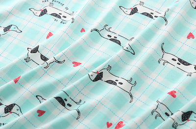 Pijama Corto Tejido Estampado Dibujos Animados Talla Grande Cómodo para Casa - Image 12