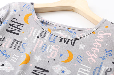 Pijama Corto Tejido Estampado Dibujos Animados Talla Grande Cómodo para Casa - Image 11