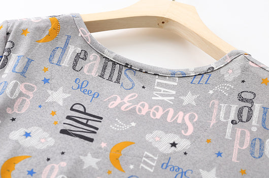 Pijama Corto Tejido Estampado Dibujos Animados Talla Grande Cómodo para Casa - Image 20