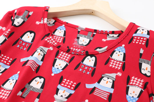 Pijama Corto Tejido Estampado Dibujos Animados Talla Grande Cómodo para Casa - Image 32