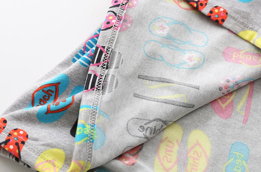 Pijama Corto Tejido Estampado Dibujos Animados Talla Grande Cómodo para Casa - Image 46