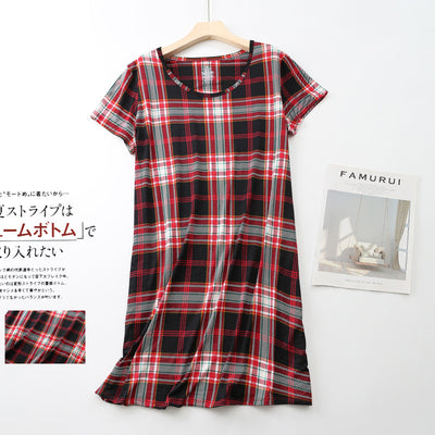 Pijama Corto Tejido Estampado Dibujos Animados Talla Grande Cómodo para Casa - Image 50