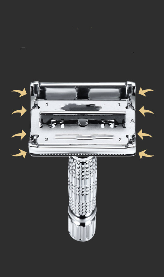 Navaja de Afeitar Clásica Manual con Soporte Doble Filo - Image 9