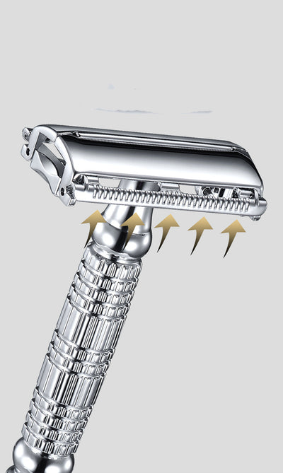 Navaja de Afeitar Clásica Manual con Soporte Doble Filo - Image 15
