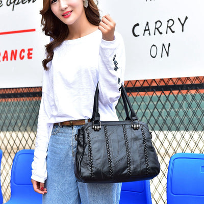 Bolso Grande de Cuero Napa con Costura Artesanal