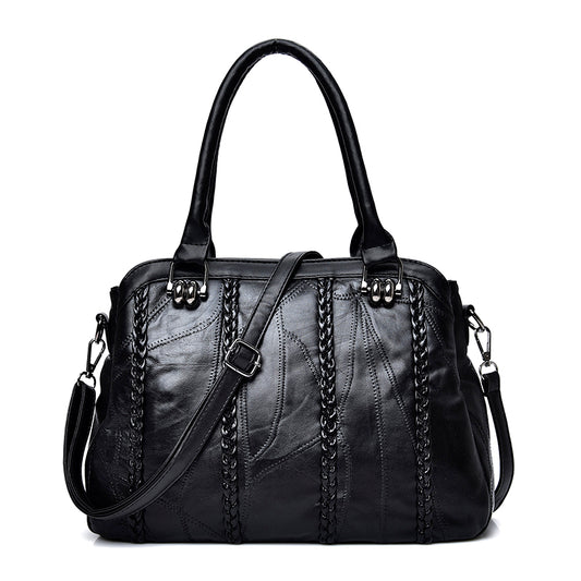 Bolso Grande de Cuero Napa con Costura Artesanal - Image 2
