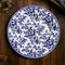 Juego de Vajilla Cerámica Azul y Blanco Estilo Occidental