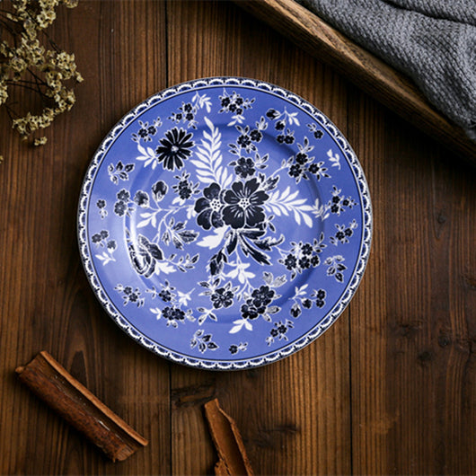 Juego de Vajilla Cerámica Azul y Blanco Estilo Occidental - Image 6