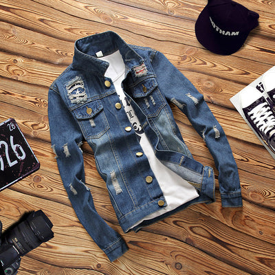 Chaqueta Denim Slim Fit Coreana de Manga Larga para Hombre - Image 5