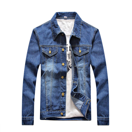 Chaqueta Denim Slim Fit Coreana de Manga Larga para Hombre - Image 3